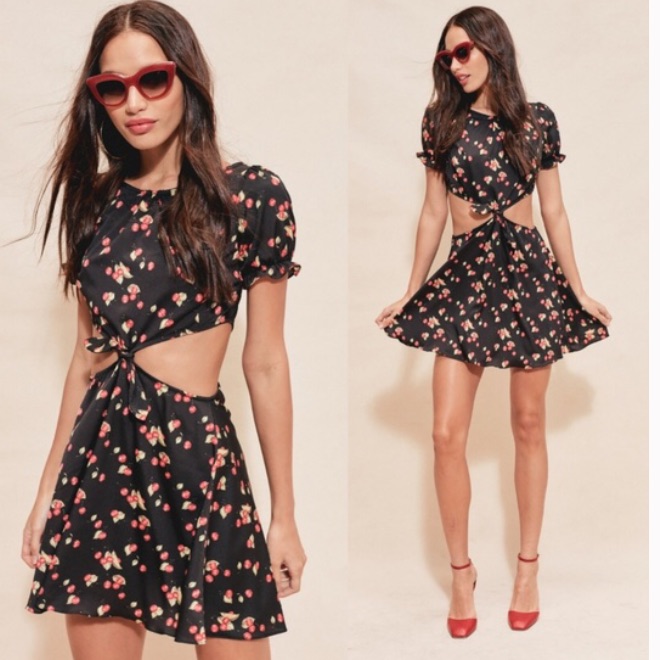 For Love And Lemons Cherry Cutout Dress